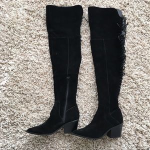 Gorgeous Suede Sole Society OTK boots 7.5